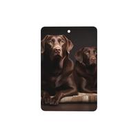 6 Pcs Car Air Fresheners,Funny Hanging Car Air Fresheners Brown Labrador Retriever Cute Long Lasting Scented Mirror Hanging Decoration Ornaments Gift Interior Decor Accessories For Men Women
