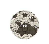 6 Pcs Car Air Fresheners,Funny Hanging Car Air Fresheners Cartoon Black White Sheep Cute Long Lasting Scented Mirror Hanging Decoration Ornaments Gift Interior Decor Accessories For Men Women