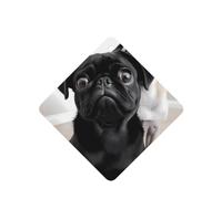 6 Pcs Car Air Fresheners,Funny Hanging Car Air Fresheners Cute Black Pug Dog Cute Long Lasting Scented Mirror Hanging Decoration Ornaments Gift Interior Decor Accessories For Men Women