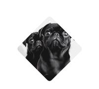 6 Pcs Car Air Fresheners,Funny Hanging Car Air Fresheners Cute Black Pug Dog Cute Long Lasting Scented Mirror Hanging Decoration Ornaments Gift Interior Decor Accessories For Men Women