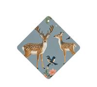 6 Pcs Car Air Fresheners,Funny Hanging Car Air Fresheners Deer Birds With Flowers Cute Long Lasting Scented Mirror Hanging Decoration Ornaments Gift Interior Decor Accessories For Men Women