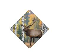 6 Pcs Car Air Fresheners,Funny Hanging Car Air Fresheners Fall Birch Leaves Elk Cute Long Lasting Scented Mirror Hanging Decoration Ornaments Gift Interior Decor Accessories For Men Women