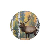 6 Pcs Car Air Fresheners,Funny Hanging Car Air Fresheners Fall Birch Leaves Elk Cute Long Lasting Scented Mirror Hanging Decoration Ornaments Gift Interior Decor Accessories For Men Women