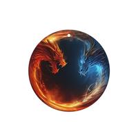 6 Pcs Car Air Fresheners,Funny Hanging Car Air Fresheners Fire And Ice Dragons Cute Long Lasting Scented Mirror Hanging Decoration Ornaments Gift Interior Decor Accessories For Men Women