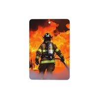 6 Pcs Car Air Fresheners,Funny Hanging Car Air Fresheners Firefighter Fireman Flame Cute Long Lasting Scented Mirror Hanging Decoration Ornaments Gift Interior Decor Accessories For Men Women