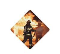 6 Pcs Car Air Fresheners,Funny Hanging Car Air Fresheners Firefighter Fireman Flame Cute Long Lasting Scented Mirror Hanging Decoration Ornaments Gift Interior Decor Accessories For Men Women
