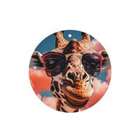 6 Pcs Car Air Fresheners,Funny Hanging Car Air Fresheners Giraffe Wearing Sunglasses Cute Long Lasting Scented Mirror Hanging Decoration Ornaments Gift Interior Decor Accessories For Men Women