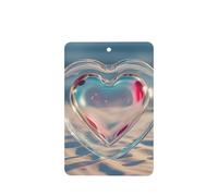 6 Pcs Car Air Fresheners,Funny Hanging Car Air Fresheners Glass Heart Shape Cute Long Lasting Scented Mirror Hanging Decoration Ornaments Gift Interior Decor Accessories For Men Women