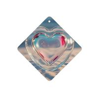 6 Pcs Car Air Fresheners,Funny Hanging Car Air Fresheners Glass Heart Shape Cute Long Lasting Scented Mirror Hanging Decoration Ornaments Gift Interior Decor Accessories For Men Women