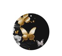 6 Pcs Car Air Fresheners,Funny Hanging Car Air Fresheners Gold White Butterflies Black Cute Long Lasting Scented Mirror Hanging Decoration Ornaments Gift Interior Decor Accessories For Men Women