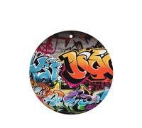 6 Pcs Car Air Fresheners,Funny Hanging Car Air Fresheners Graffiti Hip Hop Cute Long Lasting Scented Mirror Hanging Decoration Ornaments Gift Interior Decor Accessories For Men Women