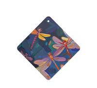 6 Pcs Car Air Fresheners,Funny Hanging Car Air Fresheners Hand Painted Dragonfly Cute Long Lasting Scented Mirror Hanging Decoration Ornaments Gift Interior Decor Accessories For Men Women