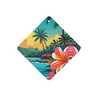 6 Pcs Car Air Fresheners,Funny Hanging Car Air Fresheners Hello Hawaii Cute Long Lasting Scented Mirror Hanging Decoration Ornaments Gift Interior Decor Accessories For Men Women