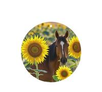 6 Pcs Car Air Fresheners,Funny Hanging Car Air Fresheners Horse And Sunflower Cute Long Lasting Scented Mirror Hanging Decoration Ornaments Gift Interior Decor Accessories For Men Women