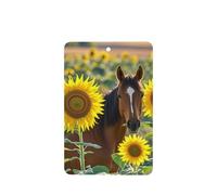 6 Pcs Car Air Fresheners,Funny Hanging Car Air Fresheners Horse And Sunflower Cute Long Lasting Scented Mirror Hanging Decoration Ornaments Gift Interior Decor Accessories For Men Women
