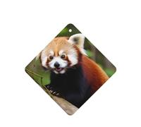 6 Pcs Car Air Fresheners,Funny Hanging Car Air Fresheners Little Red Panda Cute Long Lasting Scented Mirror Hanging Decoration Ornaments Gift Interior Decor Accessories For Men Women