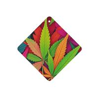 6 Pcs Car Air Fresheners,Funny Hanging Car Air Fresheners Multicolor Leaf Weed Art Cute Long Lasting Scented Mirror Hanging Decoration Ornaments Gift Interior Decor Accessories For Men Women