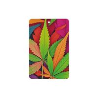 6 Pcs Car Air Fresheners,Funny Hanging Car Air Fresheners Multicolor Leaf Weed Art Cute Long Lasting Scented Mirror Hanging Decoration Ornaments Gift Interior Decor Accessories For Men Women