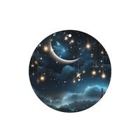 6 Pcs Car Air Fresheners,Funny Hanging Car Air Fresheners Nightsky Hanging Moon Stars Cute Long Lasting Scented Mirror Hanging Decoration Ornaments Gift Interior Decor Accessories For Men Women