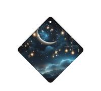 6 Pcs Car Air Fresheners,Funny Hanging Car Air Fresheners Nightsky Hanging Moon Stars Cute Long Lasting Scented Mirror Hanging Decoration Ornaments Gift Interior Decor Accessories For Men Women