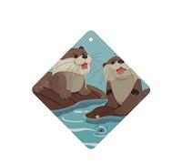 6 Pcs Car Air Fresheners,Funny Hanging Car Air Fresheners Otters Cute Long Lasting Scented Mirror Hanging Decoration Ornaments Gift Interior Decor Accessories For Men Women