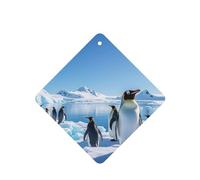 6 Pcs Car Air Fresheners,Funny Hanging Car Air Fresheners Penguin Antarctica Ice Cute Long Lasting Scented Mirror Hanging Decoration Ornaments Gift Interior Decor Accessories For Men Women