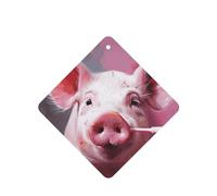 6 Pcs Car Air Fresheners,Funny Hanging Car Air Fresheners Pig Cute Long Lasting Scented Mirror Hanging Decoration Ornaments Gift Interior Decor Accessories For Men Women