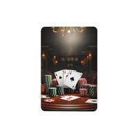 6 Pcs Car Air Fresheners,Funny Hanging Car Air Fresheners Poker Tournament Cute Long Lasting Scented Mirror Hanging Decoration Ornaments Gift Interior Decor Accessories For Men Women