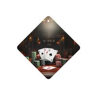 6 Pcs Car Air Fresheners,Funny Hanging Car Air Fresheners Poker Tournament Cute Long Lasting Scented Mirror Hanging Decoration Ornaments Gift Interior Decor Accessories For Men Women