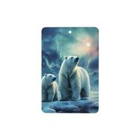 6 Pcs Car Air Fresheners,Funny Hanging Car Air Fresheners Polar Bears Northern Lights Cute Long Lasting Scented Mirror Hanging Decoration Ornaments Gift Interior Decor Accessories For Men Women