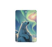 6 Pcs Car Air Fresheners,Funny Hanging Car Air Fresheners Polar Bears & Northern Lights Cute Long Lasting Scented Mirror Hanging Decoration Ornaments Gift Interior Decor Accessories For Men Women
