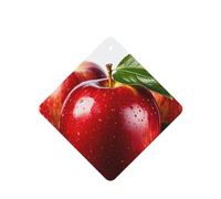 6 Pcs Car Air Fresheners,Funny Hanging Car Air Fresheners Red Apple Fruit Cute Long Lasting Scented Mirror Hanging Decoration Ornaments Gift Interior Decor Accessories For Men Women
