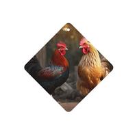 6 Pcs Car Air Fresheners,Funny Hanging Car Air Fresheners Rooster And Chicken Cute Long Lasting Scented Mirror Hanging Decoration Ornaments Gift Interior Decor Accessories For Men Women