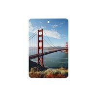 6 Pcs Car Air Fresheners,Funny Hanging Car Air Fresheners San Francisco Golden Gate Bridge Cute Long Lasting Scented Mirror Hanging Decoration Ornaments Gift Interior Decor Accessories For Men Women
