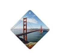 6 Pcs Car Air Fresheners,Funny Hanging Car Air Fresheners San Francisco Golden Gate Bridge Cute Long Lasting Scented Mirror Hanging Decoration Ornaments Gift Interior Decor Accessories For Men Women