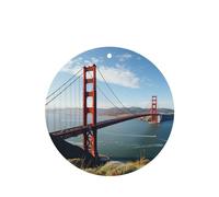 6 Pcs Car Air Fresheners,Funny Hanging Car Air Fresheners San Francisco Golden Gate Bridge Cute Long Lasting Scented Mirror Hanging Decoration Ornaments Gift Interior Decor Accessories For Men Women