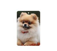 6 Pcs Car Air Fresheners,Funny Hanging Car Air Fresheners Short-Haired Pomeranian Dog Cute Long Lasting Scented Mirror Hanging Decoration Ornaments Gift Interior Decor Accessories For Men Women