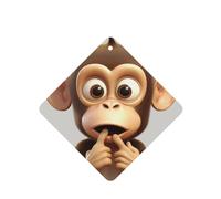 6 Pcs Car Air Fresheners,Funny Hanging Car Air Fresheners The Silent Monkey Cute Long Lasting Scented Mirror Hanging Decoration Ornaments Gift Interior Decor Accessories For Men Women