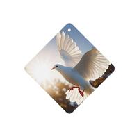 6 Pcs Car Air Fresheners,Funny Hanging Car Air Fresheners White Dove Flying In The Sun Cute Long Lasting Scented Mirror Hanging Decoration Ornaments Gift Interior Decor Accessories For Men Women