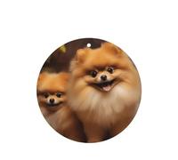 6 Pcs Car Air Fresheners,Funny Hanging Car Air Fresheners Yellow Pomeranian Cute Long Lasting Scented Mirror Hanging Decoration Ornaments Gift Interior Decor Accessories For Men Women