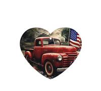 6 Pcs Car Air Fresheners Hanging Air Freshener Fragrance Scented Cards Car Aromatherapy Tablets 4th Of July Patriotic Old Red Truck Car Freshener Car Interior Mirror Pendant Gifts for Women Men