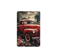 6 Pcs Car Air Fresheners Hanging Air Freshener Fragrance Scented Cards Car Aromatherapy Tablets 4th Of July Patriotic Old Red Truck Car Freshener Car Interior Mirror Pendant Gifts for Women Men