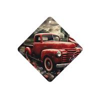6 Pcs Car Air Fresheners Hanging Air Freshener Fragrance Scented Cards Car Aromatherapy Tablets 4th Of July Patriotic Old Red Truck Car Freshener Car Interior Mirror Pendant