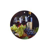 6 Pcs Car Air Fresheners Hanging Air Freshener Fragrance Scented Cards Car Aromatherapy Tablets Art Red Wine Galsses & Grapes Car Freshener Car Interior Mirror Pendant Gifts for Women Men