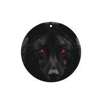 6 Pcs Car Air Fresheners Hanging Air Freshener Fragrance Scented Cards Car Aromatherapy Tablets Black Red Eyed Wolf Car Interior Mirror Pendant Gifts for Women Men