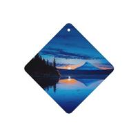 6 Pcs Car Air Fresheners Hanging Air Freshener Fragrance Scented Cards Car Aromatherapy Tablets Blue Sunset Car Interior Mirror Pendant Gifts for Women Men