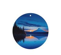 6 Pcs Car Air Fresheners Hanging Air Freshener Fragrance Scented Cards Car Aromatherapy Tablets Blue Sunset Car Interior Mirror Pendant Gifts for Women Men