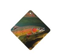 6 Pcs Car Air Fresheners Hanging Air Freshener Fragrance Scented Cards Car Aromatherapy Tablets Brook Trout Fly Fishing Car Freshener Car Interior Mirror Pendant Gifts for Women Men