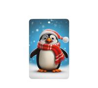6 Pcs Car Air Fresheners Hanging Air Freshener Fragrance Scented Cards Car Aromatherapy Tablets Christmas Funny Penguins Car Interior Mirror Pendant Gifts for Women Men