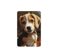 6 Pcs Car Air Fresheners Hanging Air Freshener Fragrance Scented Cards Car Aromatherapy Tablets Cute Beagle Car Interior Mirror Pendant Gifts for Women Men